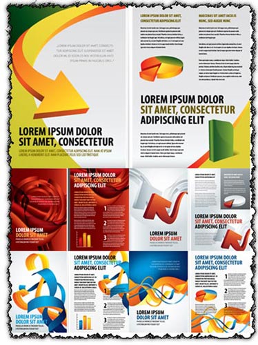 Business brochure vector templates