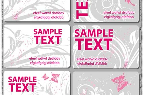 Business cards –  flower card template
