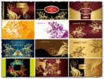 Business cards vector collection set