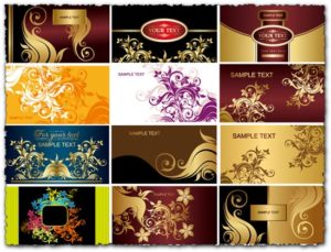 Business cards vector collection set