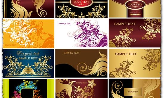 Business cards vector collection set