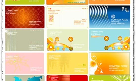 Business cards vector with abstract shapes