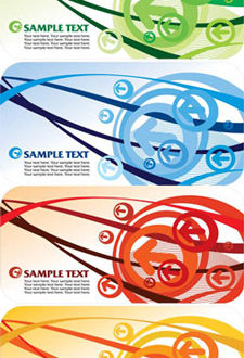 Business cards with arrows design