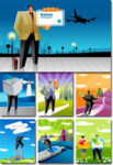 Business man clipart vectors