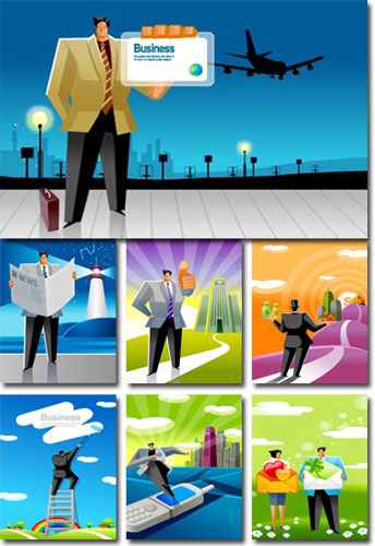 Business man clipart vectors