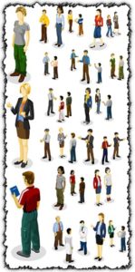 Silhouette of business people vectors
