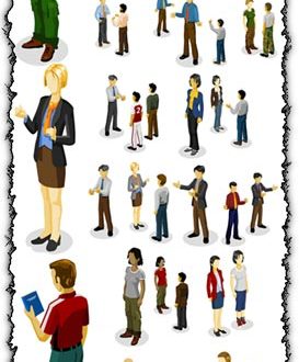 Silhouette of business people vectors
