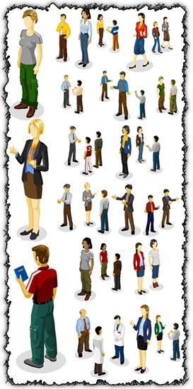 Silhouette of business people vectors Silhouette of business people vectors