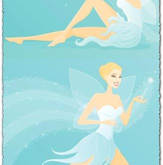 Butterfly girl vectors