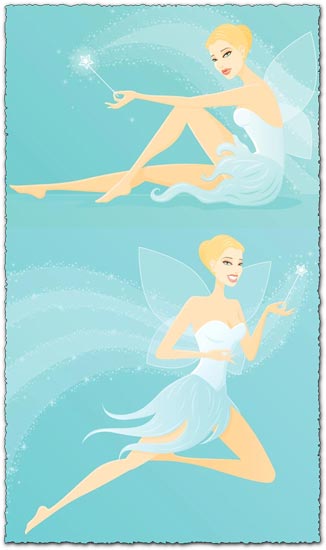 Butterfly girl vectors