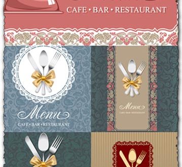 Cafe bar restaurant menu vectors