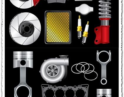 Car auto parts vectors