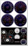 Car dashboard tachometers vector