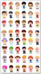 Cartoon children vector characters
