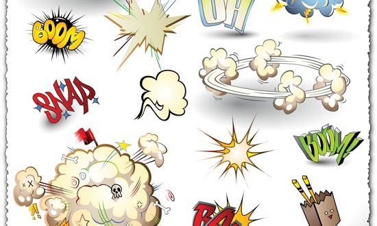 Cartoon comic elements