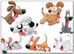 Puppy dog vector characters