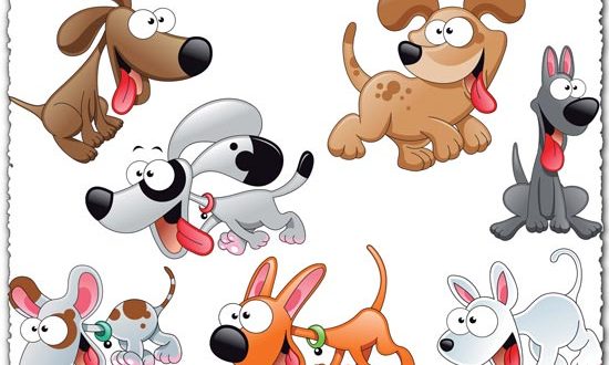 Puppy dog vector characters