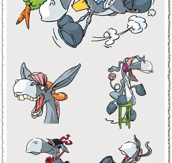 Donkey vector cartoons