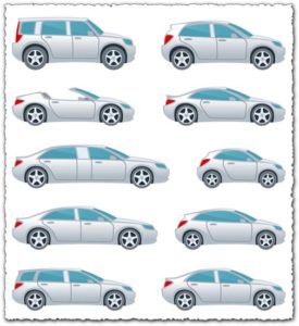 Cartoon vehicles vector shapes