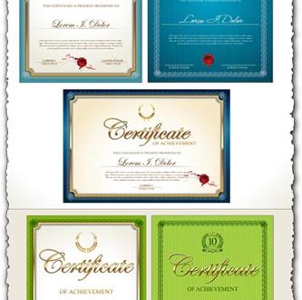 Certificate of achievement vector models