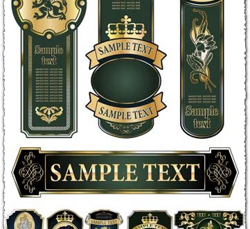 Champagne vector labels design