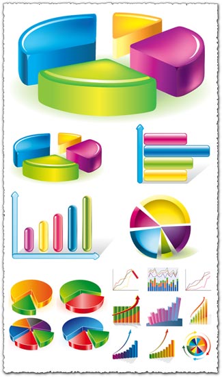 Charts and pies vectors