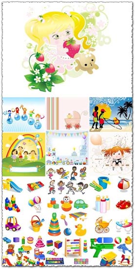 Children toys vectors