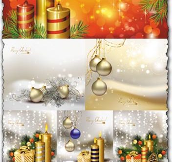 Christmas illustration cards vectors