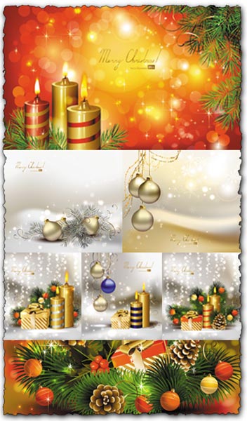 Christmas illustration cards vectors