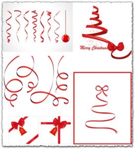 Christmas ribbons stock vectors