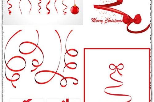Christmas ribbons stock vectors