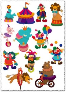 Circus show vector cliparts