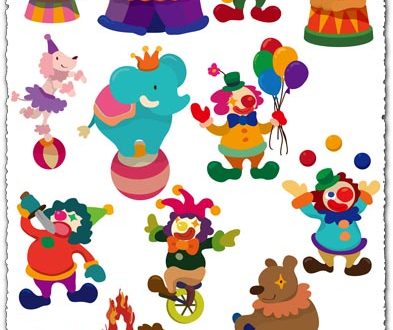 Circus show vector cliparts