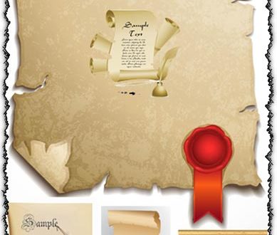 Classic pergament paper vectors
