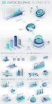 Clean corporate infographic vector bundle