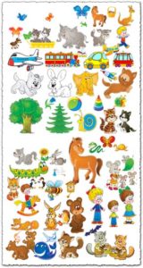 Cliparts for children vector format
