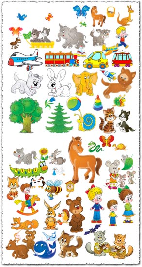 Cliparts for children vector format