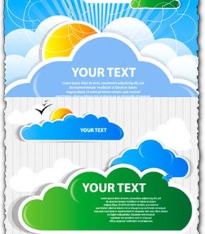 Cloud speech bubble vectors