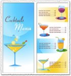 Cocktail menu vectors