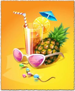 Tropical cocktail vector