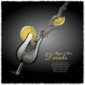 Cocktail vector template