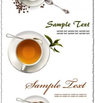 Coffee and tea cups vectors