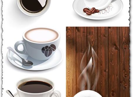 Coffee cups vector material