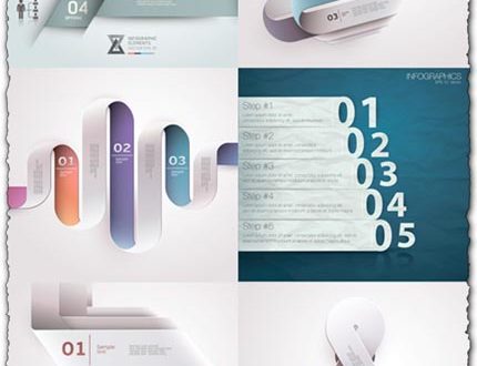 Colored labels and stickers design