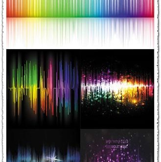 Colored lines and waves vectors