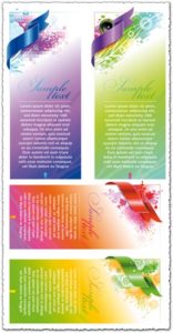 Colorful abstract banner vectors