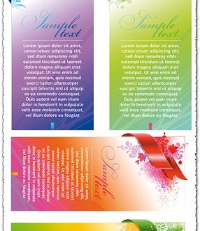 Colorful abstract banner vectors