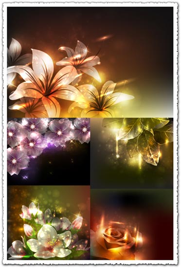 Colorful flowers in vector format