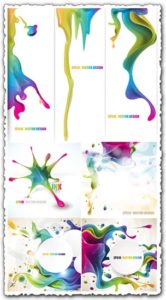 Colorful ink vector posters
