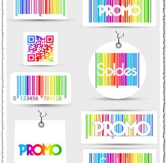 Colorful security code vector